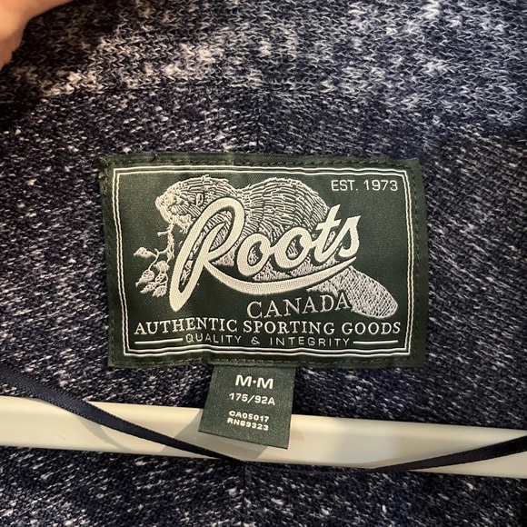 Roots Canada Open Front  Waterfall Cardigan Sz M Heathered Gray With Pockets - Picture 2 of 11